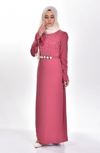 Embroidered Dress 7476-05 Dry Rose 7476-05