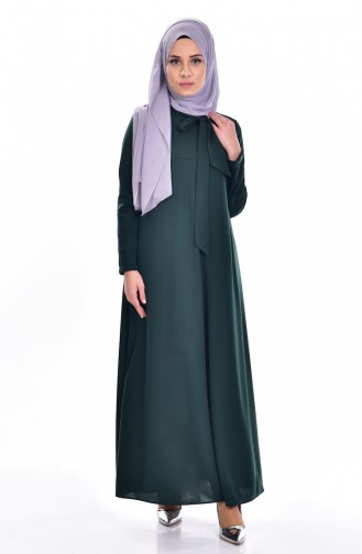 Emerald Green Hijab Dress 4102-05