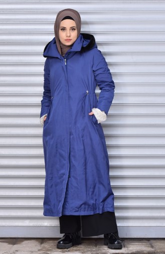 Hooded Trench Coat 5047-03 light Navy 5047-03