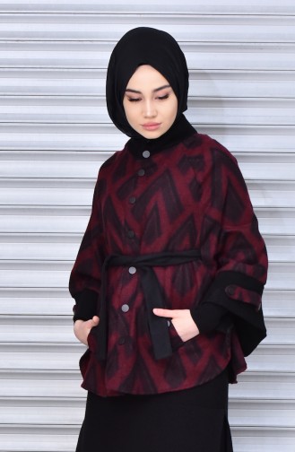 Claret Red Poncho 4545-09