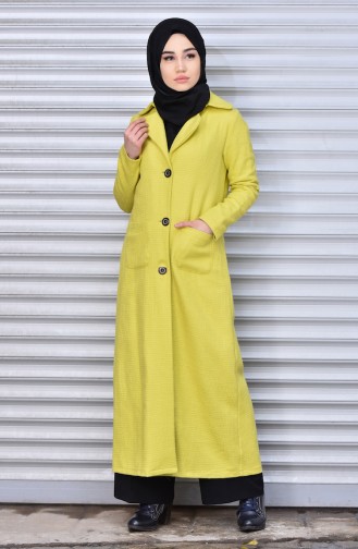 Manteau Long 1477C-01 Vert Pistache 1477C-01