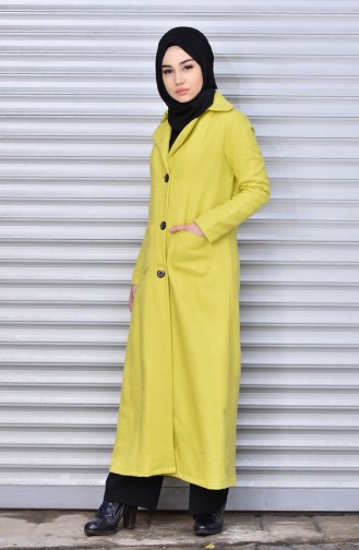 Manteau Long 1477C-01 Vert Pistache 1477C-01