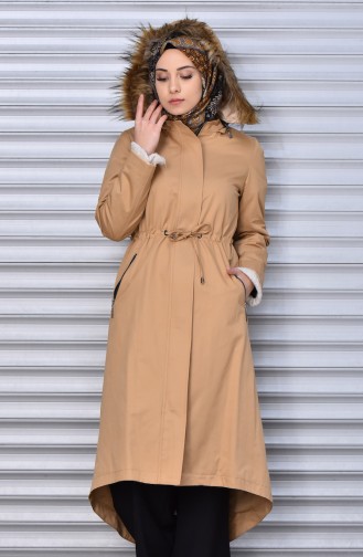 Trench Coat a Capuche 5060-03 Moutarde 5060-03