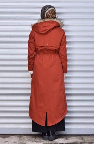 Trench Coat a Capuche 5060-06 Brique 5060-06