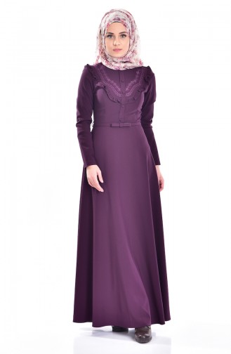 Purple Hijab Dress 0611-02