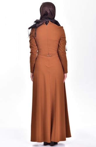Tan Hijab Dress 0611-01