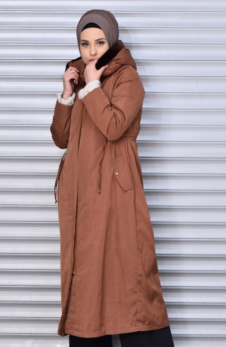 Trench Coat a Capuche 5047-02 Tabac 5047-02