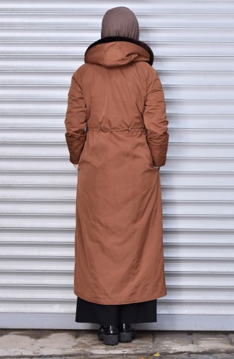 Trench Coat a Capuche 5047-02 Tabac 5047-02