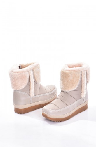 Beige Boots-booties 0214A-04