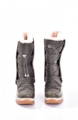 Pelzartige lange Schneeboots 0223A-01 Grün 0223A-01