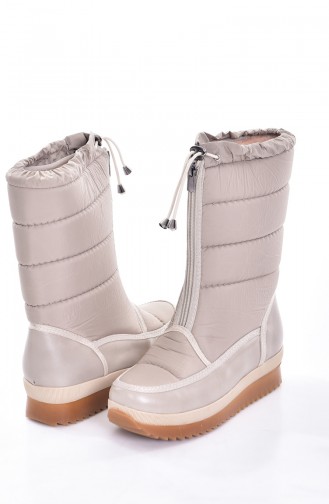 Beige Boots-booties 0243A-01