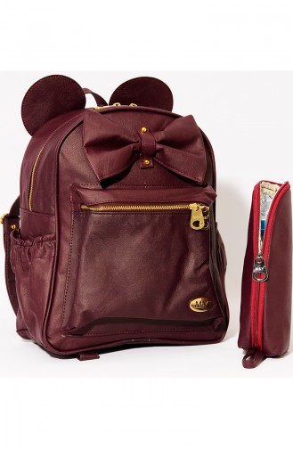 MY Collection Lady Mama Baby Rucksack 6510-03 Weinrot 6510-03