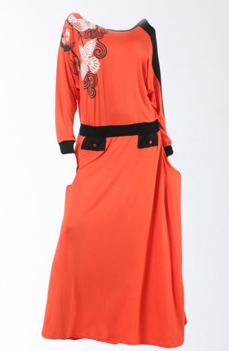 Freizeit Kleid 8129-01 Orange 8129-01