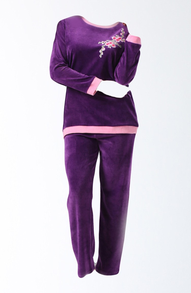 Pijama Takımı 8155-01 Mor