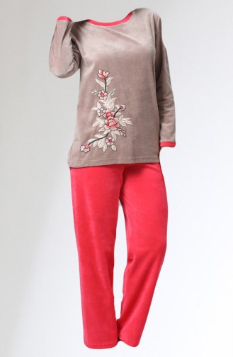 Pijama Takımı 8165-01 Vizon