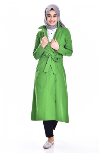 Grass Green Trench Coats Models 10033-02