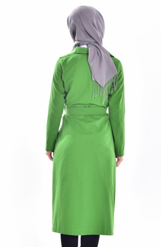 Grass Green Trench Coats Models 10033-02