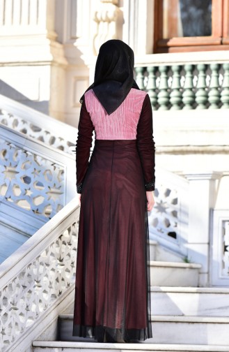 Hijab Abendkleid  99135-05 Rosa 99135-05