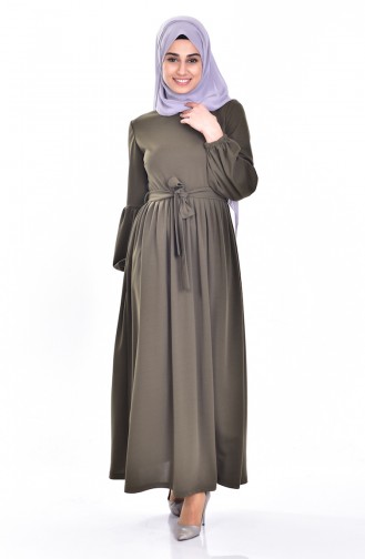 Khaki Hijab Kleider 5103-05