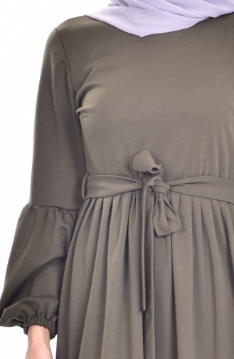 Khaki Hijab Dress 5103-05
