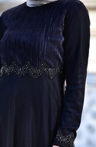 Hijab  Abendkleid  99135-09 Dunkelblau 99135-09