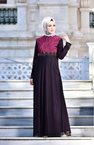 Hijab Abendkleid 99135-03 Lila 99135-03