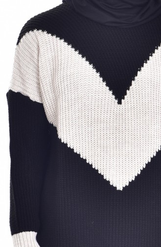 Patterned Knitwear Sweater 6700-04 Black 6700-04