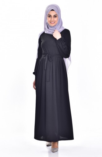 Black Hijab Dress 5103-01
