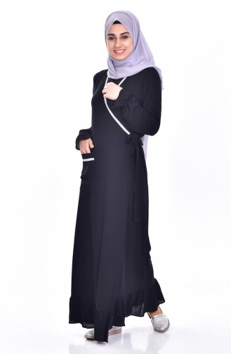 Viskon Namaz Elbisesi 1001-04 Siyah