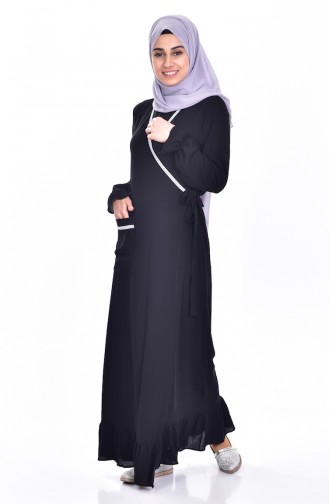 Black Hijab Dress 1001-04