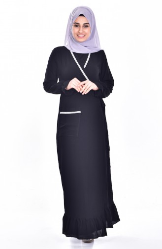 Black Hijab Dress 1001-04