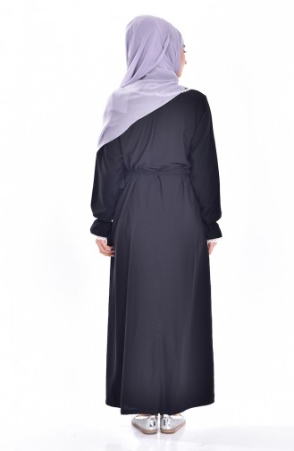 Black Hijab Dress 1004-02