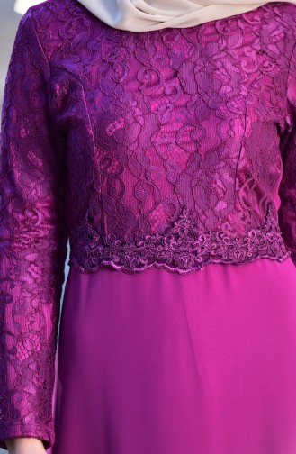 Purple Hijab Evening Dress 1534-01