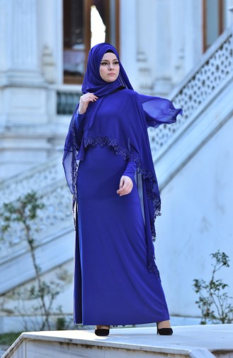 Robe de Soirée 4476-06 Bleu Roi 4476-06