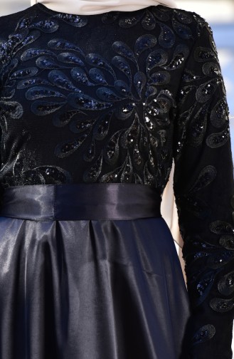 Kemer Detaylı Abiye Elbise 1526-01 Siyah