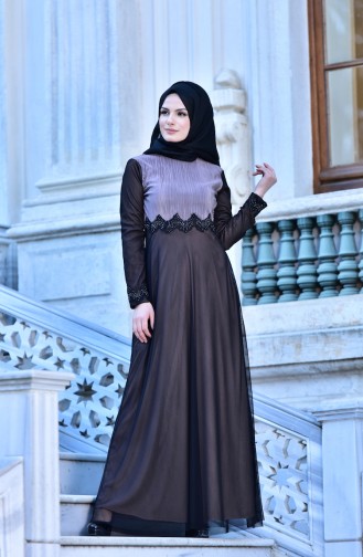 Hijab Abendkleid 99135-08 Nerz 99135-08