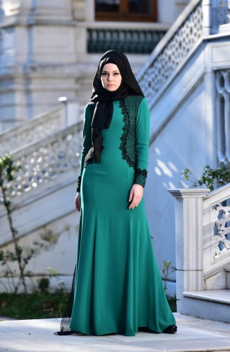Habillé Hijab Vert 4339-01