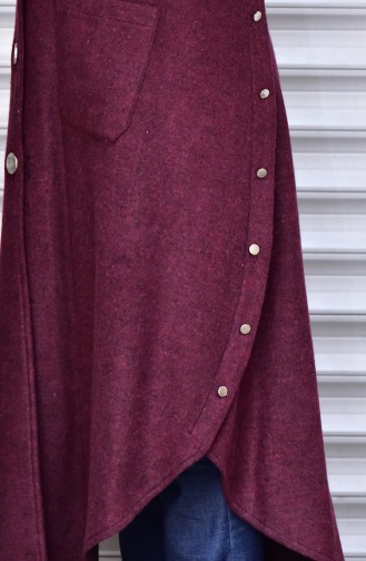 Buttoned Coat 7013-02 Claret Red 7013-02