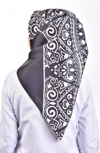 Patterned Taffeta Scarf 95009-11 Anthracite 11