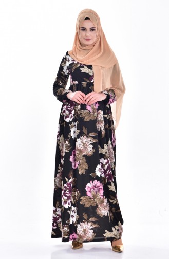 Khaki Hijab Kleider 2147-01