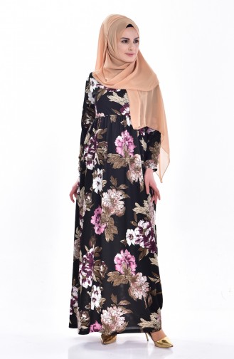 Khaki Hijab Kleider 2147-01