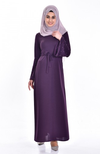 Decorated Dress 1001-02 Purple 1001-02
