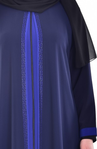Saxon blue Abaya 0781-02