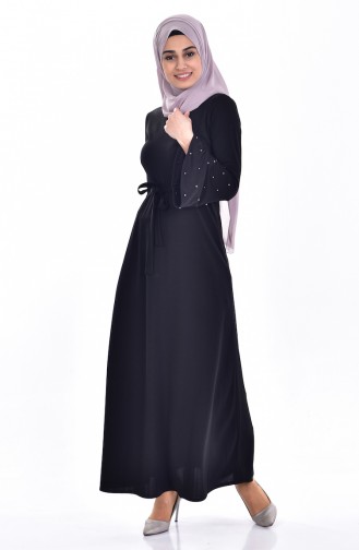 Black Hijab Dress 1001-05