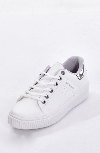 Women´s Sports Shoes 0778-03 White Silver 0778-03
