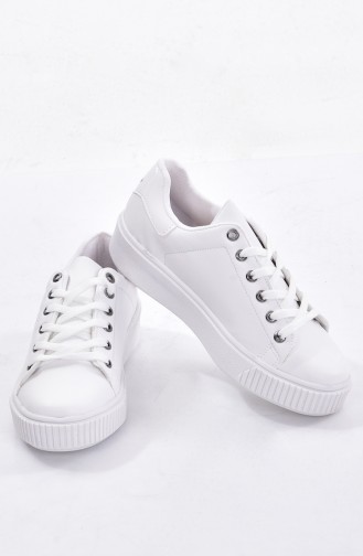White Sport Shoes 0778-04