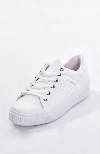 White Sport Shoes 0778-04