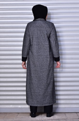 Übergröße Langes Winter Trenchcoat  1000241-03 Grau 1000241-03
