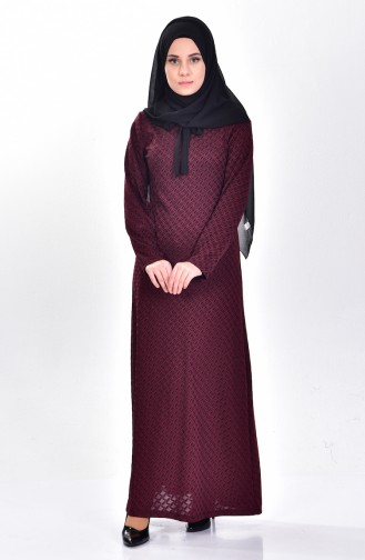 فستان ارجواني داكن 5002-03