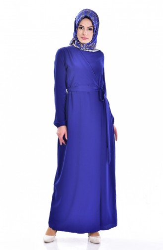 Saxe Hijab Dress 0523-07